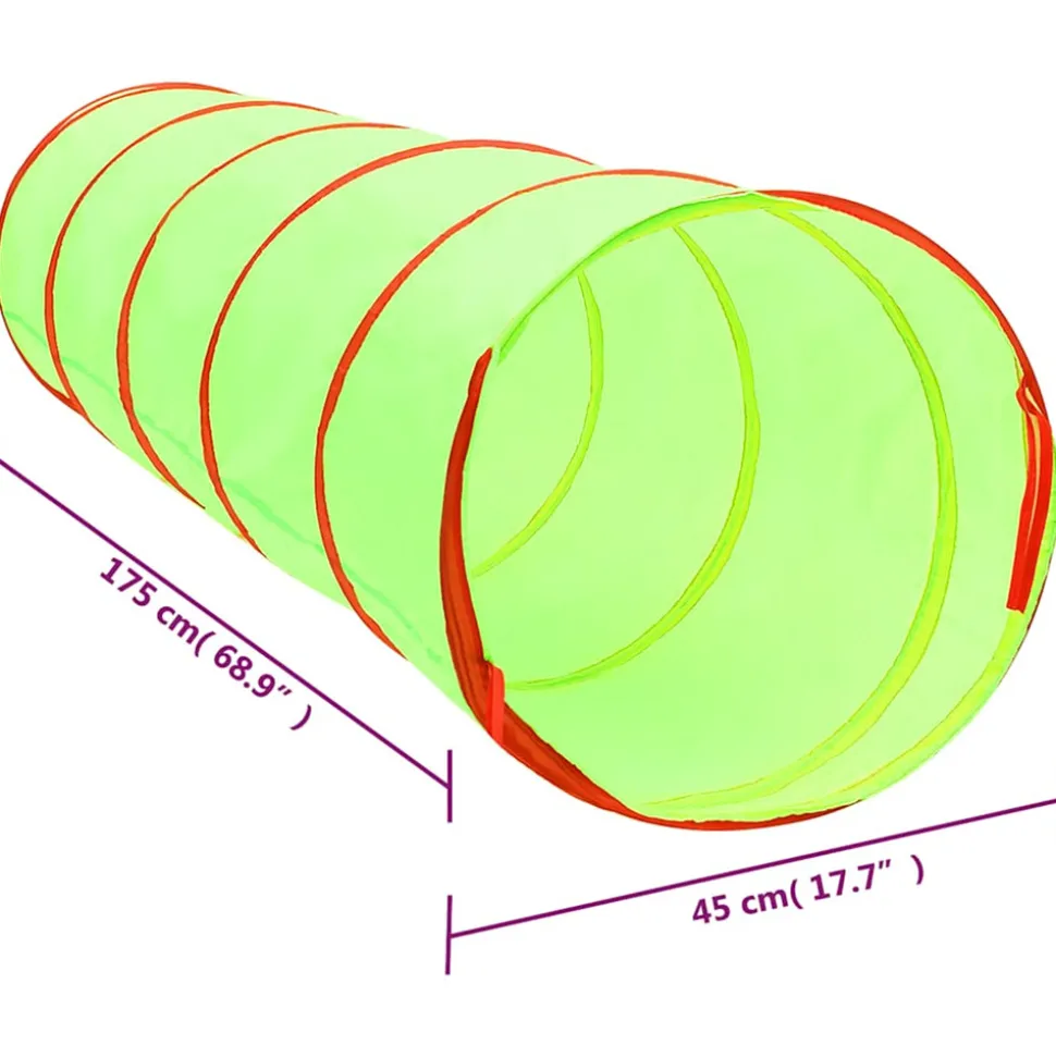 VIDAXL - Tunnel de jeu pour enfants vert 175 cm polyester