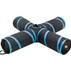 VIDAXL - Tunnel pour chats à 4 voies noir et bleu 132 cm polyester