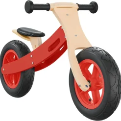 VIDAXL - Vélo d'équilibre pour enfants avec pneus pneumatiques rouge
