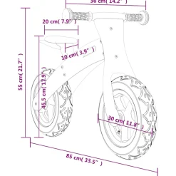 VIDAXL - Vélo d'équilibre pour enfants avec pneus pneumatiques rouge