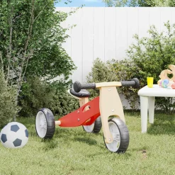 VIDAXL - Vélo d'équilibre pour enfants 2-in-1 rouge