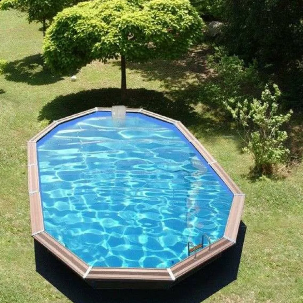 WATER CLIP - Piscine bois octogonale 8,90 x 4,20 x h. 1,29 m calayan