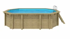 WATER CLIP - Piscine octogonal allongé emeo - 3,50 x 5,40 x h. 1,31