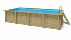 WATER CLIP - Piscine rectangulaire elly - 6,20 x 3,20 x h. 1,31