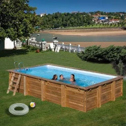 WATER CLIP - Piscine rectangulaire elly - 6,20 x 3,20 x h. 1,31
