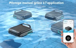 WYBOT - Skimmer flottant solaire wybot f1 聳 robot nettoyeur de surface piscine autonome et connecté